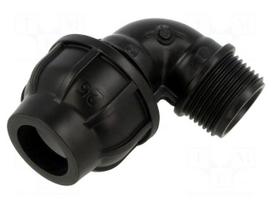 Splice terminal: clamping | Thread: G 1" external | 25mm | Plast