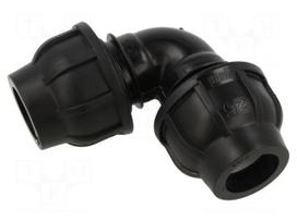 Splice terminal: clamping | 25mm | for PE pipes | Plast | 16bar