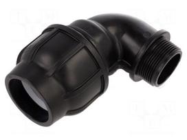 Splice terminal: clamping | Thread: G 1 1/2" external | 50mm | Plast