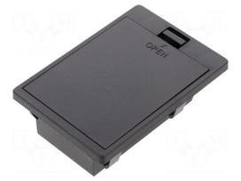Holder | 6LF22,6LR61 | Batt.no: 1 | black | with flap