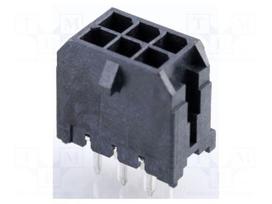 Connector: wire-board | socket | male | PIN: 6 | Micro-Fit 3.0 | 3mm | 2x3
