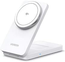 Belaidis įkroviklis Ugreen  Wireless Charger 2in1,20W,Qi2 45057 iPhone, AirPods White