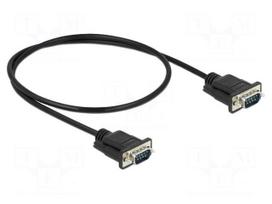 Cable | D-Sub 9pin plug,both sides | PVC | Len: 500mm | black