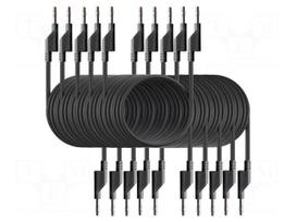 Test leads | 50VAC,120VDC | 10A | banana plug 4mm,both sides | black