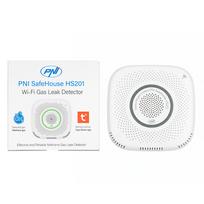 Wi-Fi CH4 metano dujų jutiklis SafeHouse, Tuya, 230V, elektromagnetinio vožtuvo išvestis | PNI HS201