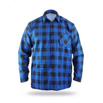 Batai, darbo drabužiai | Asmeninės apsaugos priemonės // Darbo, apsauginiai, aukšto matomumo drabužiai // Koszula flanelowa niebieska, rozm.xxxl, 100% bawełna