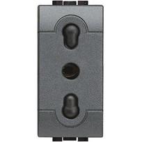 Socket 2P+T 10/16A 250 Vac - shielded tulip contacts