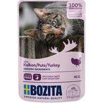BOZITA Meat chunks in sauce with turkey – wet cat food – 85g
