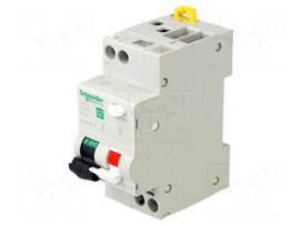 RCBO breaker | Inom: 16A | Ires: 30mA | Poles: 1+N | 230VAC | IP20 | RCBO