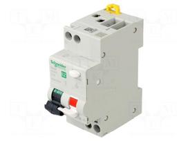 RCBO breaker | Inom: 10A | Ires: 30mA | Poles: 1+N | 230VAC | IP20 | RCBO
