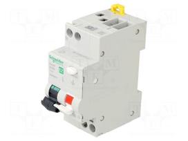 RCBO breaker | Inom: 10A | Ires: 30mA | Poles: 1+N | 230VAC | IP20 | RCBO