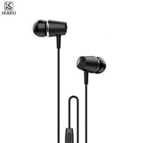 iKaku KSC-136 Sanjiao In-Ear Music and Calls Headset 3.5mm 1.2m Cable with Microphone and Remote Black