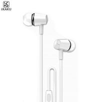 iKAKU KSC-136 Sanjiao In-Ear Music and Calls Headset 3.5mm 1.2m Cable with Microphone and Remote White
