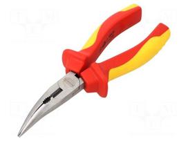 Pliers | insulated,curved,universal | 160mm | Chrom-vanadium steel