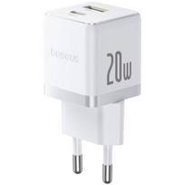 Baseus Palm Fast Charger USB-A + USB-C 20W / White