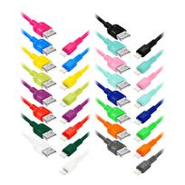 Įrankiai ir matavimo prietaisai // Įrankių, priedų naujienos // EXC Mobile kabel USB - Lightning WHIPPY, 0.9M, 2.4A, szybkie ładowanie, kolor mix