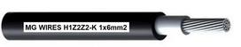 Photovoltaic cable // MG Wires // 1x6mm2, 0.6/1kV black H1Z2Z2-K-6mm2 BK, 50m package