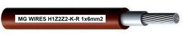 Photovoltaic cable // MG Wires // 1x6mm2, 0.6/1kV red H1Z2Z2-K-R-6mm2 RD, 50m package