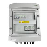 Switchgear attached DCAC hermetic IP65 EMITTER with Noark 1000V type 2 DC surge arrester, 2 x PV string, 2 x MPPT // og. AC Noark Type 2, 10A 3-F