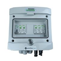 Switchgear attached DCAC hermetic IP65 EMITTER with Noark 1000V type 2 DC surge arrester, 1 x PV string, 1 x MPPT // og. AC Noark Type 2, 16A 1-F