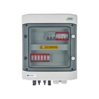 Switchgear attached DCAC hermetic IP65 EMITTER with DC surge arrester Dehn 1000V type 2, 2 x PV string, 2 x MPPT // og. AC Dehn type 1+2, 10A 3-F