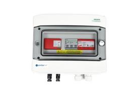 Switchgear attached DCAC hermetic IP65 EMITTER with DC surge arrester Dehn 1000V type 1+2, 1 x PV string, 1 x MPPT // og. AC Dehn type 1+2, 16A 3-F