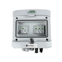 Switchgear attached DCAC hermetic IP65 EMITTER with Noark 1000V type 1+2 DC surge arrester, 1 x PV string, 1 x MPPT // og. AC Noarktype 1+2, 10A 1-F