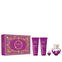 Set Versace: Dylan Purple, Eau De Parfum, For Women, 100 ml + Dylan Purple, Eau De Parfum, For Women, 5 ml *Miniature + Dylan Purple, Shower Gel, For All Skin Types, 50 ml + Dylan Purple, Hydrating, Body Lotion, 100 ml