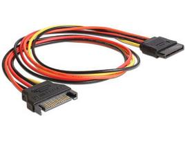 Delock 15-Pin SATA Power Extension Cable, Blue, 50 cm