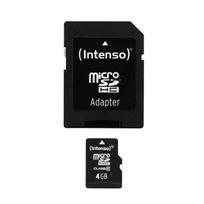 Intenso 4GB microSDHC Class 10 Memory Card with SD Adapter, Up to 20MB/s
