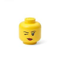 Room Copenhagen LEGO Storage Head "Whinky", mini, storage box (yellow)