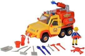 Simba Fireman Sam Fire Engine Venus 2.0 Toy Vehicle (Yellow/Orange, Includes Figure)