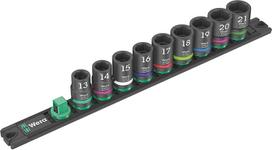 Wera C Impaktor socket magnetic strip 1 Socket set 1/2 (black/green, 9?piece, for impact wrenches)