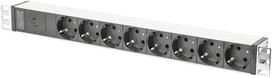 Brennenstuhl Premium-Line 19  8-way power strip (black/light grey, suitable for 19  racks)