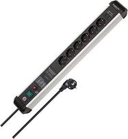 Brennenstuhl Premium-Protect-Line power strip 6-way (black/silver, 60,000 A surge protection, 3 meters, with USB Power Delivery)