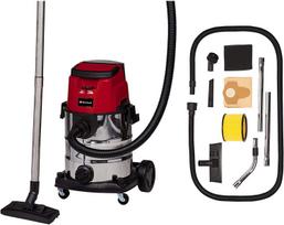 Einhell Cordless Wet/Dry Vacuum Cleaner TE-VC 36/25 Li S-Solo (2x 18Volt) (red/stainless steel, without battery and charger)