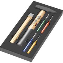Wera 9782 foam insert hammer set 1, 6 pieces (black/gray, in foam insert for workshop trolley)
