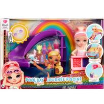 MGA Entertainment Rainbow High Little - Pool Day with Blush Playset