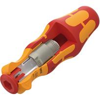 Wera 837 i RA Kraftform Compact VDE hand holder with ratchet function, screwdriver red/yellow, for Wera VDE interchangeable blades