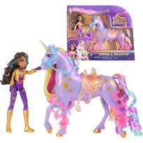 Spin Master Unicorn Academy - Sophia and Unicorn Wildstar, action figure with real mane and tail and brush