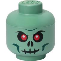 Room Copenhagen LEGO Storage Head Skeleton, storage box green/black, small