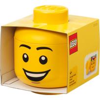 Room Copenhagen LEGO Storage Head "Happy Boy", small (yellow)