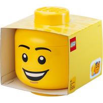 Room Copenhagen LEGO Storage Head "Happy Boy", large (yellow)