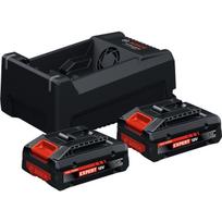 Bosch Powertools EXPERT starter set 2x EXBA 18V-40 + dual-voltage charger GAL 12V/18V-80 (black, 2x Li-ion battery 4Ah, AMPShare Alliance)