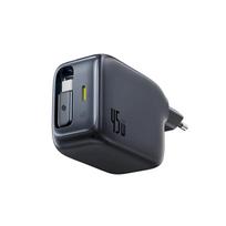 Baseus EnerCore CJ11 Wall Charger 45W USB-C with Retractable USB-C Cable / black