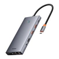 Baseus PortalJoy Series 13-in-1 USB-C Hub 2x HDMI | DP | VGA | USB-A 3.1 | USB-C 3.1 | USB-A 2.0 | PD | RJ45 | SD/TF | AUX / grey
