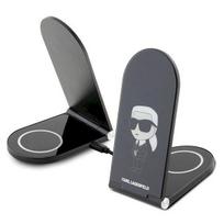 Karl Lagerfeld foldable wireless charger 2-in-1 KLDCRFALKINK 15W / black Ikonik MagSafe