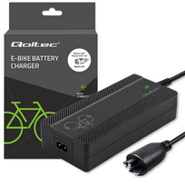 Qoltec Fast Charger for e-bike, electric scooter 36V | 42V | 4A | Bosch plug + power cable