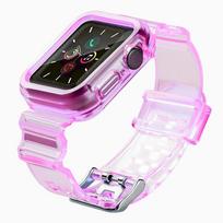 Fusion Accessories Light Set viedpulksteņa siksniņa priekš Apple Watch 2/3/4/5/6/7/SE (38/40/41 mm) | silikons | sarkana