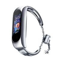 Fusion Accessories Metal Bracelet viedpulksteņa siksniņa priekš Xiaomi Mi Band 3/4/5/6 | nerūsējošs tērauds | sudraba krāsā